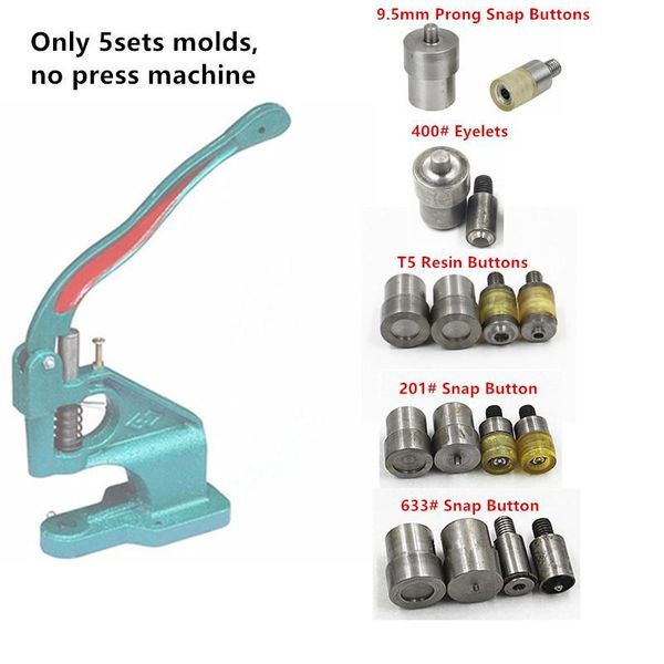 1set hand pressing clamp machine tool 9.5mm prong snap buttons mold 6mm eyelets grommets die mold t5/633/201 snap fastener dies, Black
1set hand pressing clamp machine tool 9.5mm prong snap buttons mold 6mm eyelets grommets die mold t5/633/201 snap fastener dies, Black