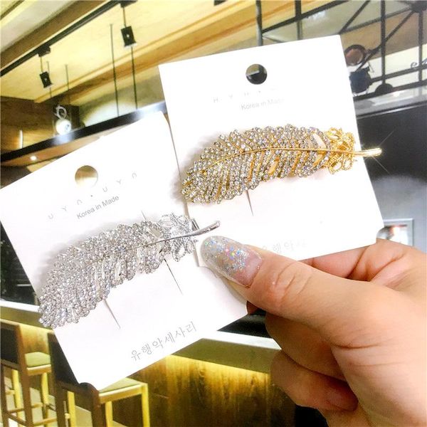 hair accessories korean crystal feather jewelry gold silver color metal big clips for women wedding headwear girls hairpins
hair accessories korean crystal feather jewelry gold silver color metal big clips for women wedding headwear girls hairpins