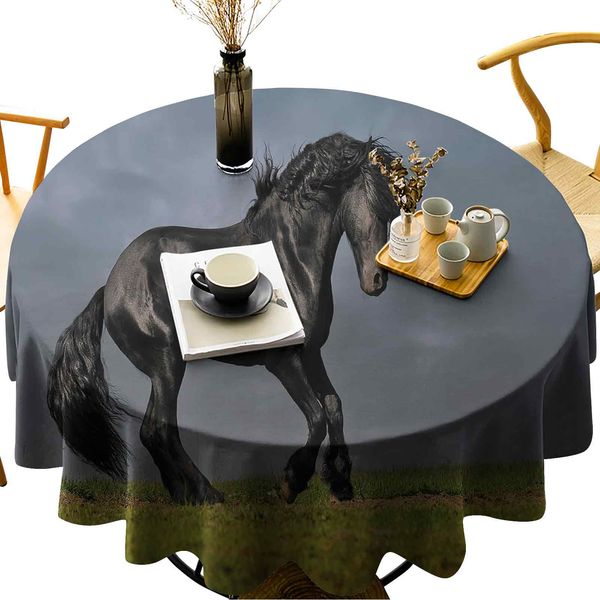 luxurious round table cloth wrinkle resistant black friesian stallion gallop in sunset stormy weather nature outdoors
luxurious round table cloth wrinkle resistant black friesian stallion gallop in sunset stormy weather nature outdoors