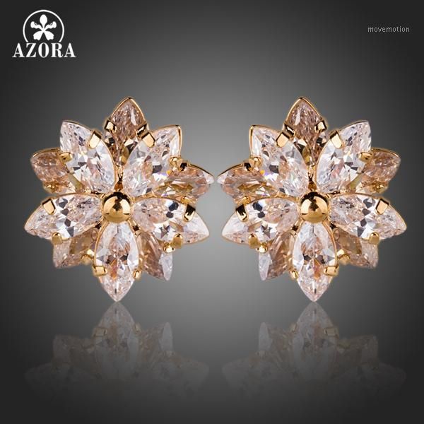 azora gold color lotus flower with 10pcs cubic zirconia stud earrings te01391, Golden;silver
azora gold color lotus flower with 10pcs cubic zirconia stud earrings te01391, Golden;silver
