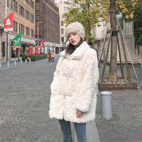 women's fur & faux fashion autumn winter lmitation mink down foat women 2021 long sleeve slim parka jacket, Black
women's fur & faux fashion autumn winter lmitation mink down foat women 2021 long sleeve slim parka jacket, Black