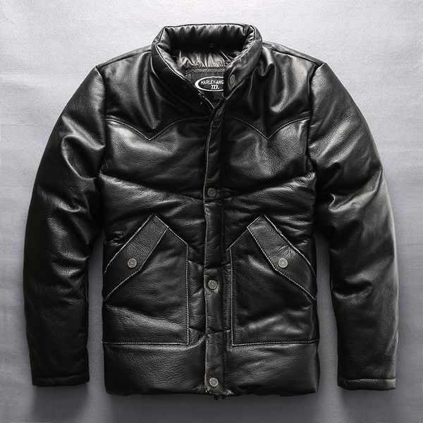 factory 2019 new men black duck down genuine leather jacket casual thick cowhide russia winter coats
factory 2019 new men black duck down genuine leather jacket casual thick cowhide russia winter coats