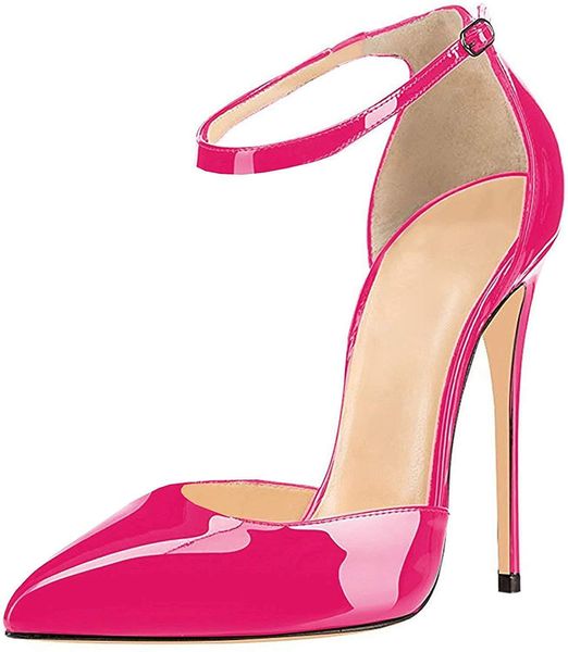 female slingback pumps 12cm pointed to her ankle strap stilettos high heels wedding dress big 34-46 shoe, Black
female slingback pumps 12cm pointed to her ankle strap stilettos high heels wedding dress big 34-46 shoe, Black