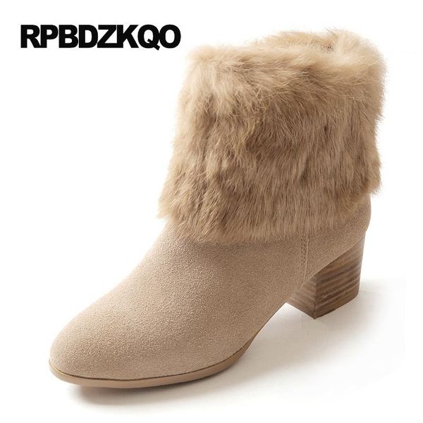 ladies winter elegant short booties genuine leather shoes furry 2021 real fur women ankle boots medium heel chunky high new, Black
ladies winter elegant short booties genuine leather shoes furry 2021 real fur women ankle boots medium heel chunky high new, Black