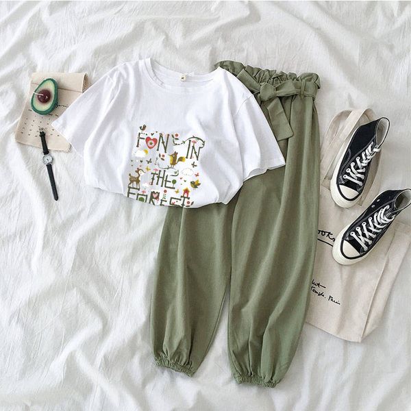 new set of two pieces casual summer nine solid point leggings + printing around the neck short sleeve female sports suit trend 35gp, Gray
new set of two pieces casual summer nine solid point leggings + printing around the neck short sleeve female sports suit trend 35gp, Gray