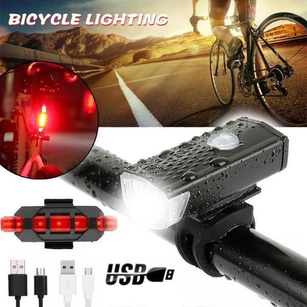 bike lights 2pcs usb rechargeable 300 lumens bicycle led front headlight + rear taillight warning lights1
bike lights 2pcs usb rechargeable 300 lumens bicycle led front headlight + rear taillight warning lights1