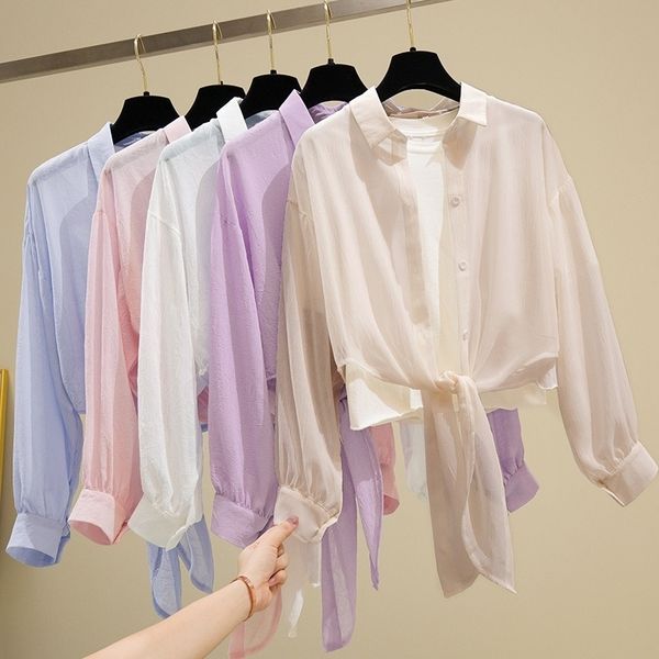 summer womens and blouses long sleeve chiffon shirt turn-down collar solid sunscreen cardigan office blouse y200828, White
summer womens and blouses long sleeve chiffon shirt turn-down collar solid sunscreen cardigan office blouse y200828, White