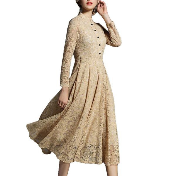 casual dresses evening party women vintage lace elegant dress for ladies khaki black vestidos femininos de festa, Black;gray
casual dresses evening party women vintage lace elegant dress for ladies khaki black vestidos femininos de festa, Black;gray