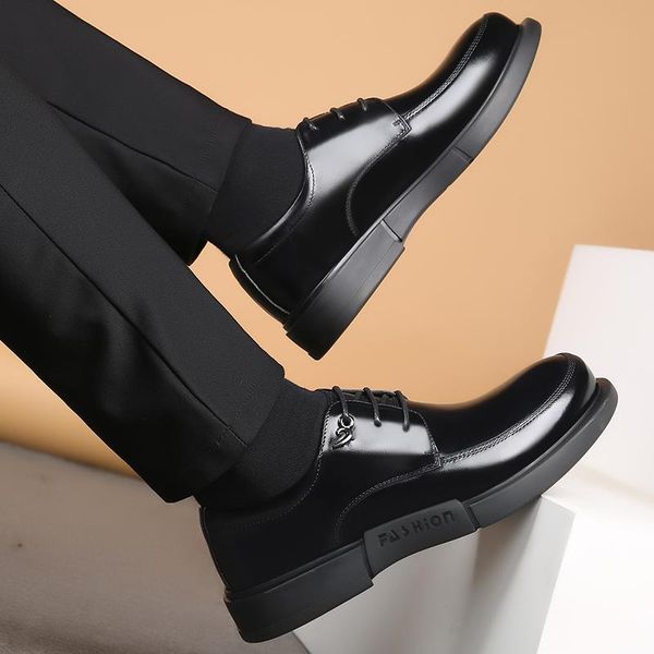 classic men shoes for wedding brand cow leather suit easy wear men formal business shoes lace-up business formal dress, Black
classic men shoes for wedding brand cow leather suit easy wear men formal business shoes lace-up business formal dress, Black