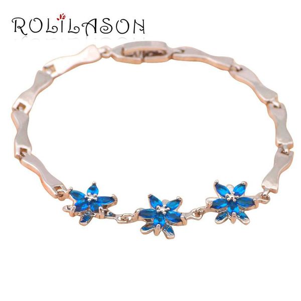 charm bracelets rolilason summer vibe flower shaped blue zircon bracelet health fashion jewelry tb383, Golden;silver
charm bracelets rolilason summer vibe flower shaped blue zircon bracelet health fashion jewelry tb383, Golden;silver