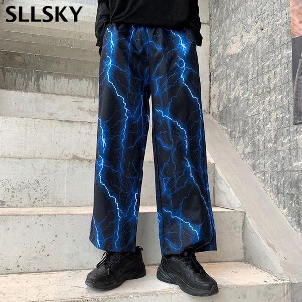 sllsky blue flash printing wide-leg pants women elastic waist loose straight pants spring new casual streetwear female trousers, Black;white
sllsky blue flash printing wide-leg pants women elastic waist loose straight pants spring new casual streetwear female trousers, Black;white