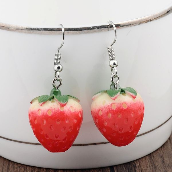 new spring and summer strawberry dangle chandelier earrings personalized fruit ornaments fashion accessories, Silver
new spring and summer strawberry dangle chandelier earrings personalized fruit ornaments fashion accessories, Silver