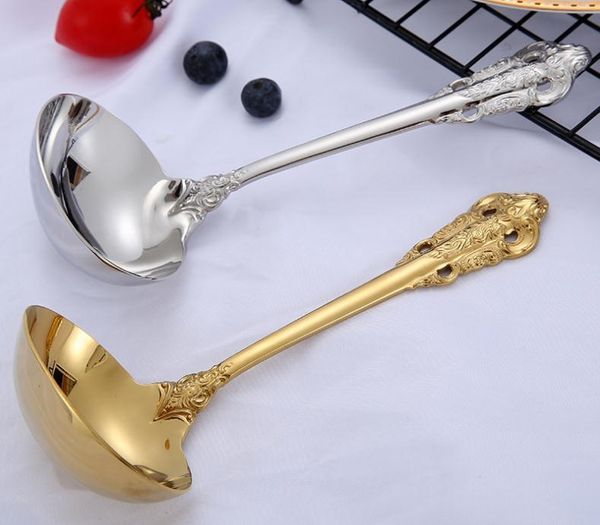 spoons 50pcs vintage western gold plated cutlery dining soup spoon golden silver luxury stainless steel engraving tableware sn1977
spoons 50pcs vintage western gold plated cutlery dining soup spoon golden silver luxury stainless steel engraving tableware sn1977