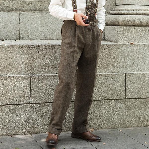 men pants cargo pants fall/winter england retro wool suit herringbone drape wide-leg casual carrot work1, Black
men pants cargo pants fall/winter england retro wool suit herringbone drape wide-leg casual carrot work1, Black