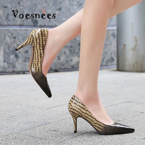 women's single shoes 2020 fashion pointed stiletto high heels large size stitching gradient color snake print ladies shoes #nc2k, Black
women's single shoes 2020 fashion pointed stiletto high heels large size stitching gradient color snake print ladies shoes #nc2k, Black