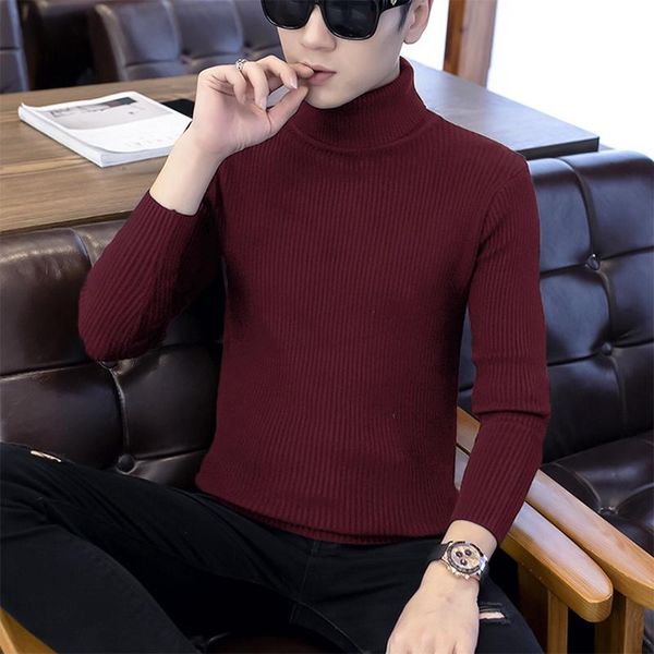 2020 зимняя новая мужская водолазка свитера черный сексуальный бренд трикотажные пуловеры мужчины сплошной цвет случайный мужской свитер осе, Black;white 
2020 зимняя новая мужская водолазка свитера черный сексуальный бренд трикотажные пуловеры мужчины сплошной цвет случайный мужской свитер осе, Black;white