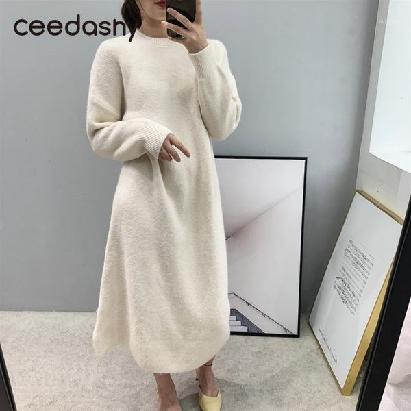 elegant winter warm women's sweater dress a line long sleeve casual fashion knitted dresses white korean style long jumper dress1, Black;gray
elegant winter warm women's sweater dress a line long sleeve casual fashion knitted dresses white korean style long jumper dress1, Black;gray
