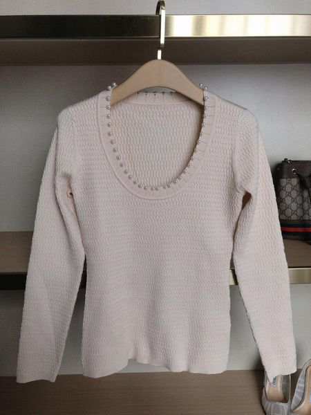 knit shirt bottoming round neck cultivate springback resilience pearl ornament neck slim perfect fit, White;black
knit shirt bottoming round neck cultivate springback resilience pearl ornament neck slim perfect fit, White;black