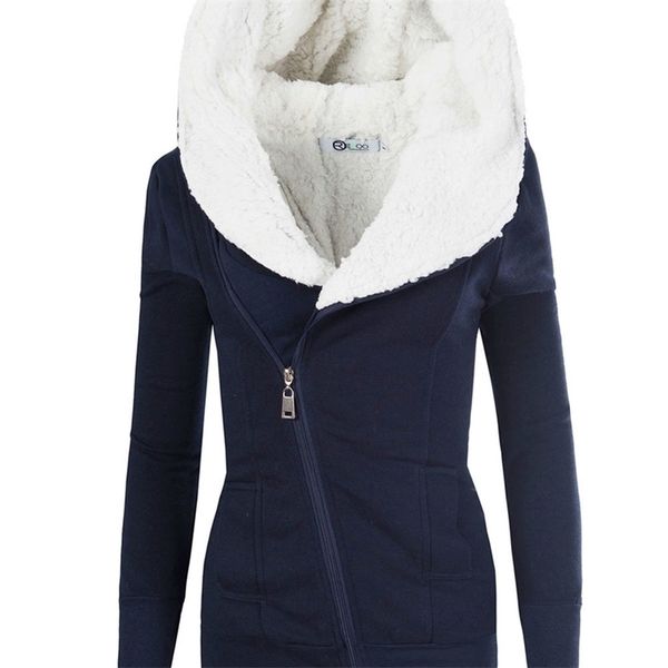 zogaa women lamb cashmere overcoat long slim fit casual zipper hooded parkas female plus size winter women's warm thick clothes y201012, Black
zogaa women lamb cashmere overcoat long slim fit casual zipper hooded parkas female plus size winter women's warm thick clothes y201012, Black