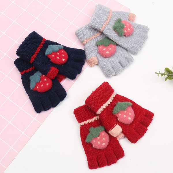 new fashion winter children's half finger warm strawberry pattern boys and girls travel gloves, Blue;gray
new fashion winter children's half finger warm strawberry pattern boys and girls travel gloves, Blue;gray