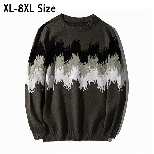 autumn winter men's warm knitted sweater plus size 5xl 6xl 7xl fashion round neck jacquard casual loose pullover sweater male1, White;black
autumn winter men's warm knitted sweater plus size 5xl 6xl 7xl fashion round neck jacquard casual loose pullover sweater male1, White;black