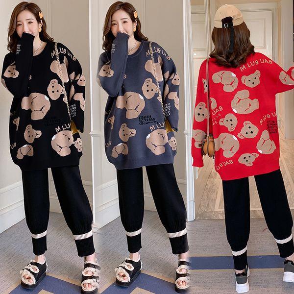 fat extra size pregnant sweater women's autumn and winter fashion loose t-shirt grandma pants suit damp mother 200 jin, White
fat extra size pregnant sweater women's autumn and winter fashion loose t-shirt grandma pants suit damp mother 200 jin, White