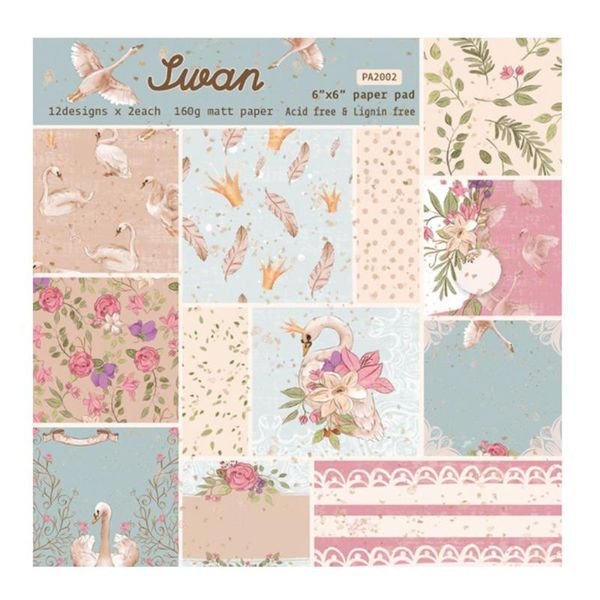24 sheets scrapbooking paper 6 inches swan beautiful scrapbook paper pad diy p background
24 sheets scrapbooking paper 6 inches swan beautiful scrapbook paper pad diy p background