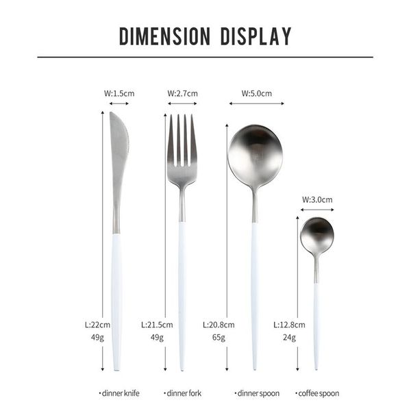 white silver stainless steel cutlery set knife spoon fork kitchen tableware steak cutlery home dinnerware upscale dinner sqcunv
white silver stainless steel cutlery set knife spoon fork kitchen tableware steak cutlery home dinnerware upscale dinner sqcunv