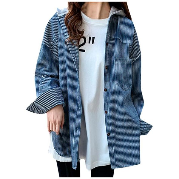 fashion women's loose striped patchwork long sleeves hooded blouse loose stitching hooded striped shirt on long sleeves, White
fashion women's loose striped patchwork long sleeves hooded blouse loose stitching hooded striped shirt on long sleeves, White