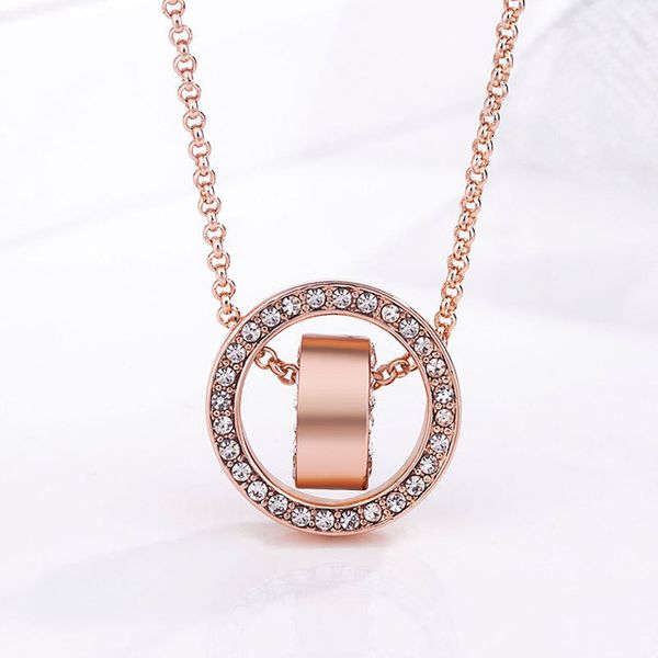 european and american fashion rose gold necklace, Silver
european and american fashion rose gold necklace, Silver