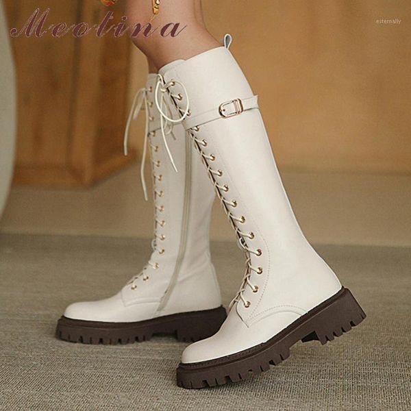 boots meotina motorcycle woman med heel knee high zip block long buckle lace up female shoes autumn winter 401, Black
boots meotina motorcycle woman med heel knee high zip block long buckle lace up female shoes autumn winter 401, Black