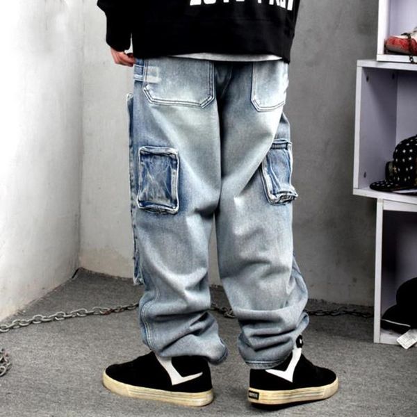 men's jeans fashion loose baggy cargo pants mens straight patchwork plus size trousers men cowboy hiphop denim streetwear, Blue
men's jeans fashion loose baggy cargo pants mens straight patchwork plus size trousers men cowboy hiphop denim streetwear, Blue