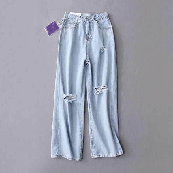 b3616 women's fashion new versatile high waist holed jeans wide leg pants for women in spring of 2019, Blue
b3616 women's fashion new versatile high waist holed jeans wide leg pants for women in spring of 2019, Blue