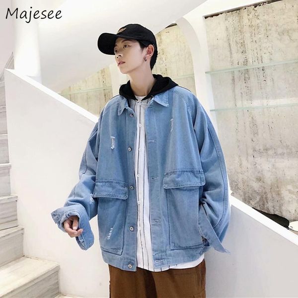 men jacket single breasted loose plus size mens jackets and coats long sleeve harajuku solid soft all match korean style pockets, Black;brown
men jacket single breasted loose plus size mens jackets and coats long sleeve harajuku solid soft all match korean style pockets, Black;brown