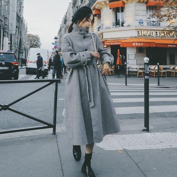 2020new women's long double-breasted plaid trench coat windproof windbreaker spring autumn lady outerwear fashion elegant1, Black
2020new women's long double-breasted plaid trench coat windproof windbreaker spring autumn lady outerwear fashion elegant1, Black