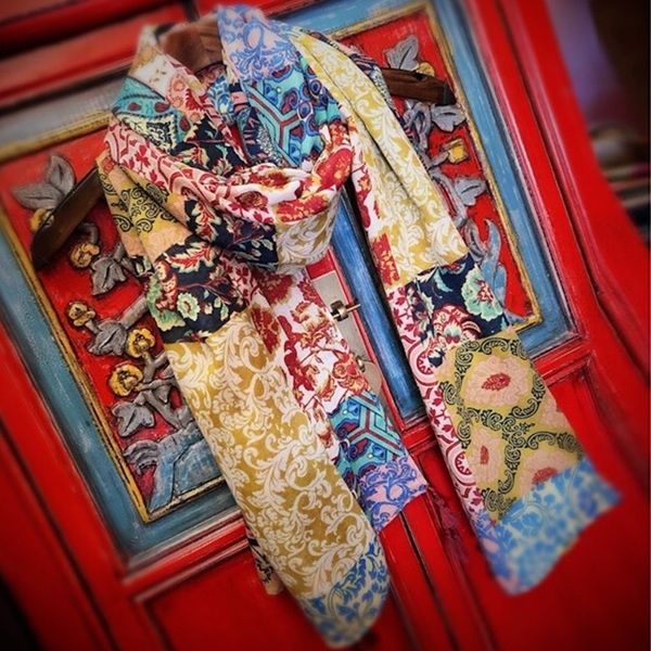 johnature women scarfs print flower patchwork bandana fall winter new cotton brief warm shawl female vintage women clothing y201024, Blue;gray
johnature women scarfs print flower patchwork bandana fall winter new cotton brief warm shawl female vintage women clothing y201024, Blue;gray
