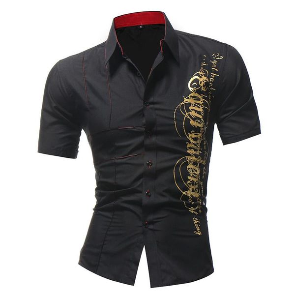 men's casual shirts fashion short sleeve shirt print 2021 slim fit square collar streetwear male blouses, White;black
men's casual shirts fashion short sleeve shirt print 2021 slim fit square collar streetwear male blouses, White;black