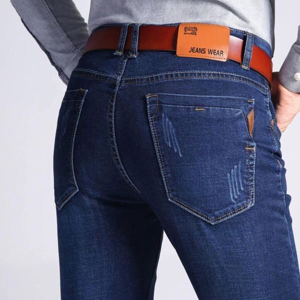 new classic style men brand jeans business casual stretch slim denim pants light blue black trousers male
new classic style men brand jeans business casual stretch slim denim pants light blue black trousers male