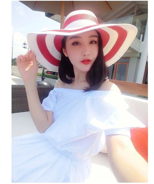 women's hat summer wide brim straw hats big sun hats uv protection panama floppy beach hats ladies bow hat chapeau femmel c0123, Blue;gray
women's hat summer wide brim straw hats big sun hats uv protection panama floppy beach hats ladies bow hat chapeau femmel c0123, Blue;gray