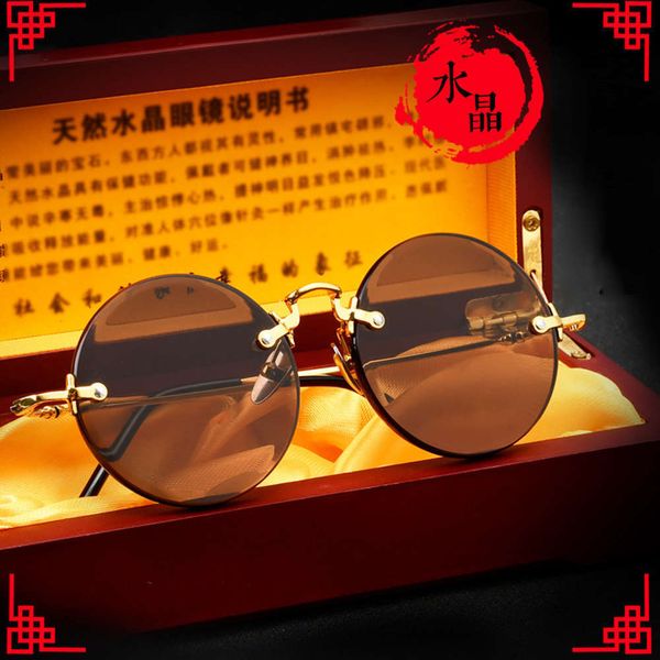 natural glass round framels sunglass men's female driving fashion donghai stonelldk, White;black
natural glass round framels sunglass men's female driving fashion donghai stonelldk, White;black
