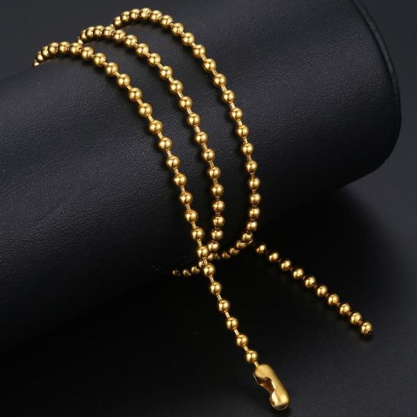 womens mens stainless steel necklace gold silver color ball bead link chain jewelry necklace for women men 2/3 mm lkn357a
womens mens stainless steel necklace gold silver color ball bead link chain jewelry necklace for women men 2/3 mm lkn357a