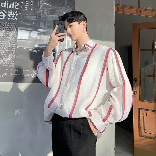 men's fashion long sleeve loose stripe shirt youth casual party stitch new z651, White;black
men's fashion long sleeve loose stripe shirt youth casual party stitch new z651, White;black