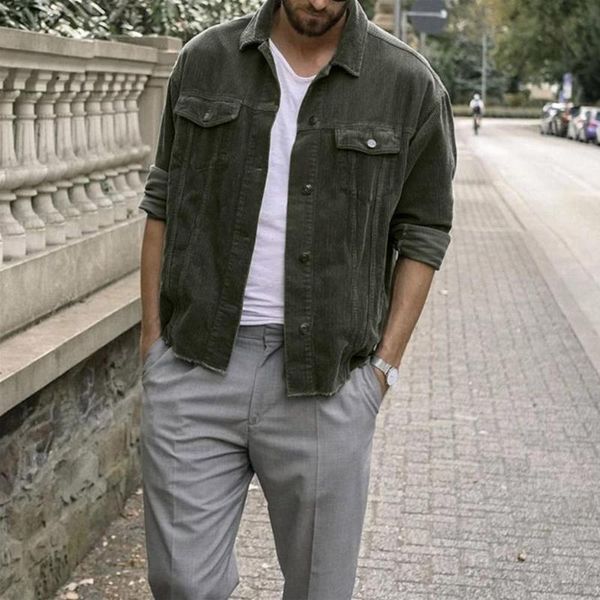 men's jackets coat autumn winter button corduroy long sleeve jacket lapel punk style casual outdoor streetwear clothing, Black;brown
men's jackets coat autumn winter button corduroy long sleeve jacket lapel punk style casual outdoor streetwear clothing, Black;brown