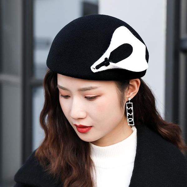 beanie/skull caps 2021 winter ladies hat banquet high-end elegant wool simple and fashionable dating el women's flower, Blue;gray
beanie/skull caps 2021 winter ladies hat banquet high-end elegant wool simple and fashionable dating el women's flower, Blue;gray