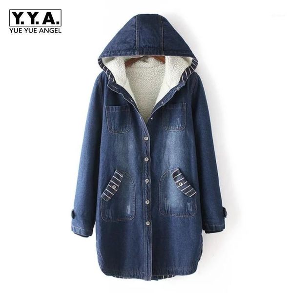 korea fashion selling long jean coat womens windbreaker hooded loose fit warm lining blue overcoat outwear pocket costumes1, Tan;black
korea fashion selling long jean coat womens windbreaker hooded loose fit warm lining blue overcoat outwear pocket costumes1, Tan;black