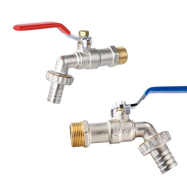 1/2'' or 3/4'' brass single cold washing machine water tap water flow control faucet tank pipe connector