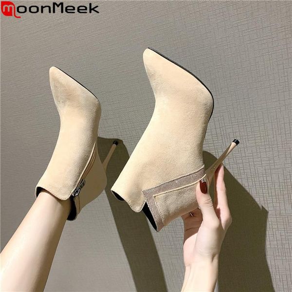 boots moonmeek 2021 ankle pointed toe zip autumn winter thin high heels shoes ladies prom, Black
boots moonmeek 2021 ankle pointed toe zip autumn winter thin high heels shoes ladies prom, Black