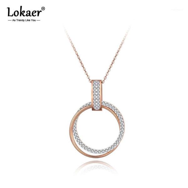 pendant necklaces lokaer trendy pave setting rhinestone double circle for women stainless steel wedding necklace jewelry n190711, Silver
pendant necklaces lokaer trendy pave setting rhinestone double circle for women stainless steel wedding necklace jewelry n190711, Silver
