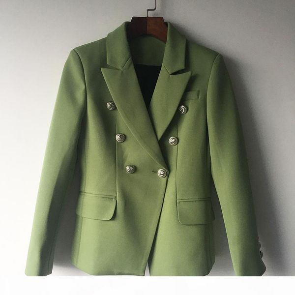 new fashion blazer jacket women's lion metal buttons double breasted blazer outer coat green, White;black
new fashion blazer jacket women's lion metal buttons double breasted blazer outer coat green, White;black