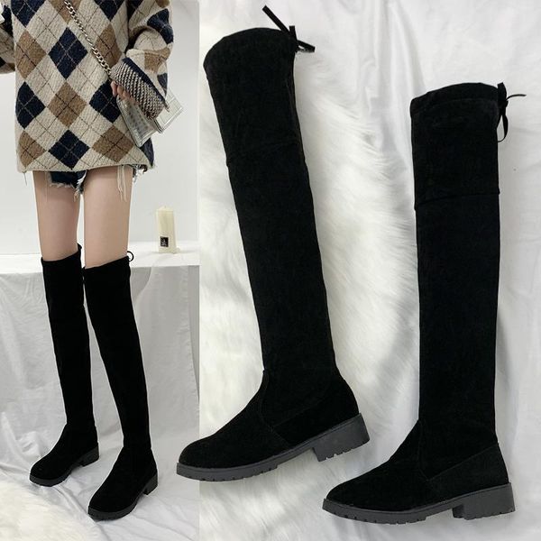2020 winter knee boots tight stovepipe knight boots suede round toe combat for women trend velvet warm women's, Black
2020 winter knee boots tight stovepipe knight boots suede round toe combat for women trend velvet warm women's, Black